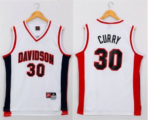Maillot De Basket NCAA College Stephen Curry 30 Blanc